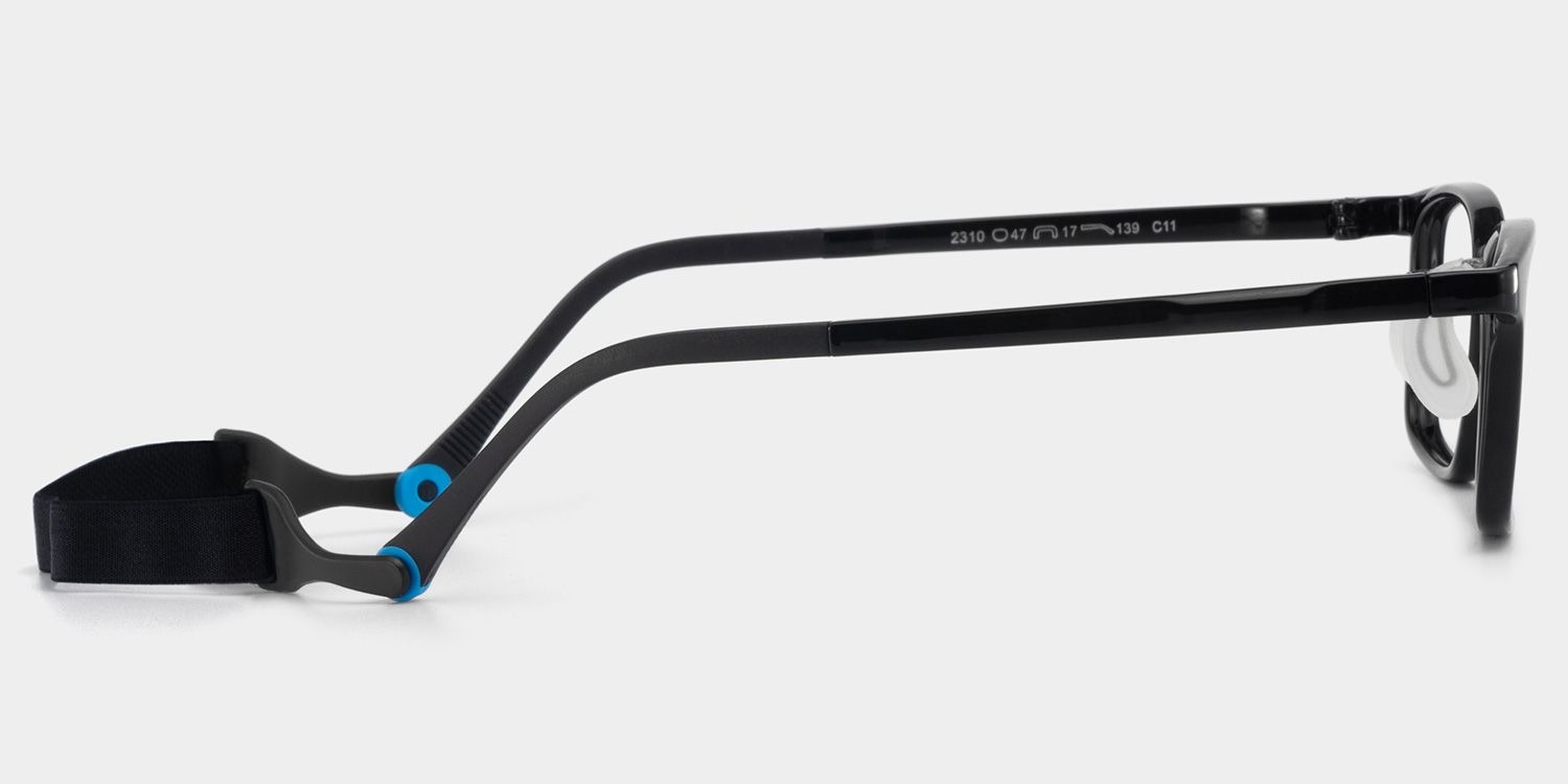 June Rectangle Black Frame Eyeglasses for Pre-tweens3