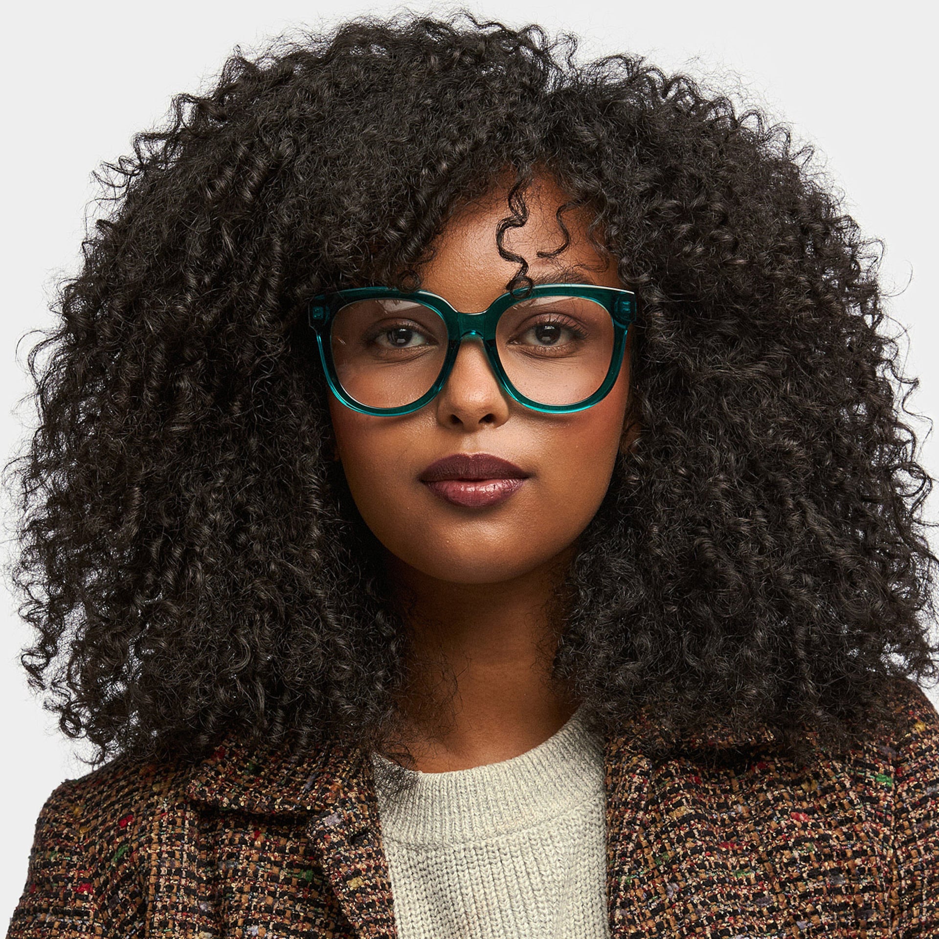 Harrell Square Dark-Green Eyeglasses | Zeelool0