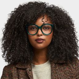 Harrell Square Dark-Green Glasses0