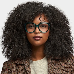 Harrell Square Dark-Green Glasses0