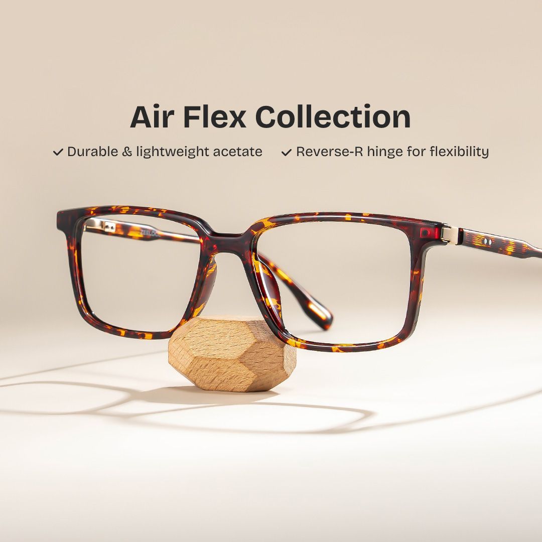 Cyrus Long Rectangle Glasses in Tortoise Frames | ZEELOOL0