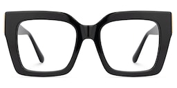 Josiah Square Black Glasses0