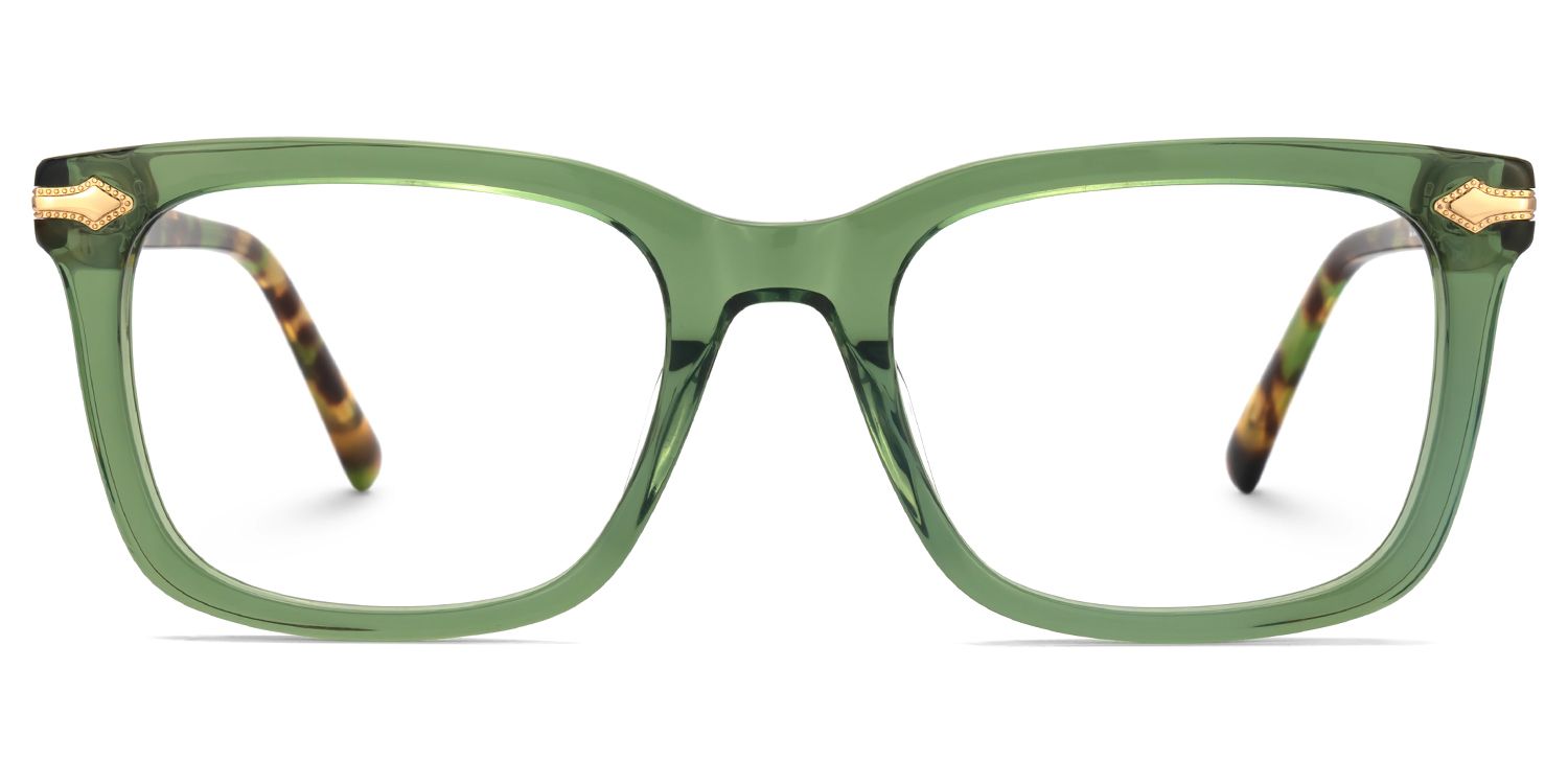 Rectangle Green Glasses Frames For Men1