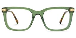 Brochelle Rectangle Green Glasses1