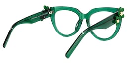 Miguel Cateye Dark-Green Glasses3