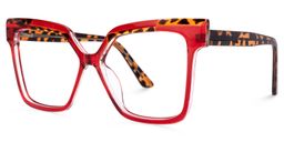 Eboney Square Red Glasses1