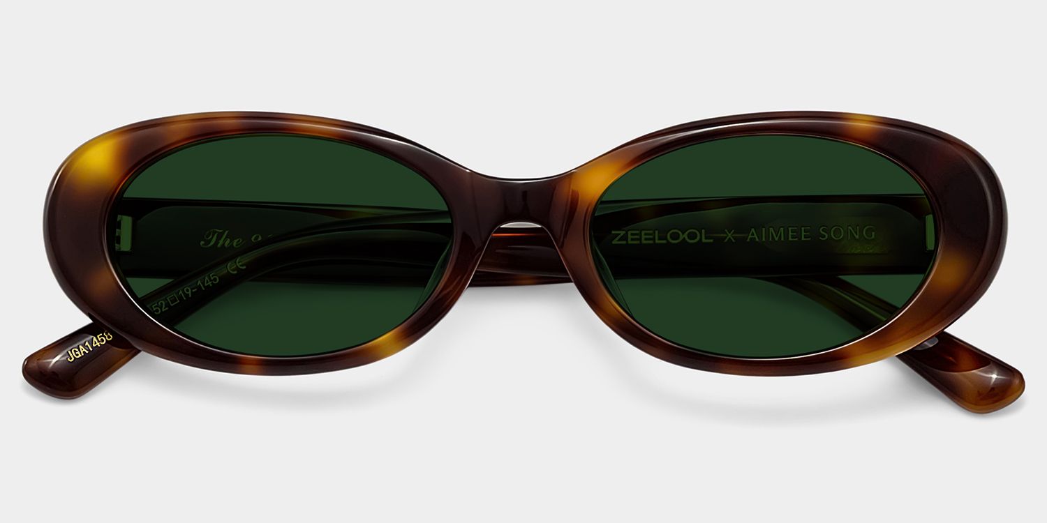 ZEELOOL x Aimee Song The 90s Tortoise Oval Glasses1
