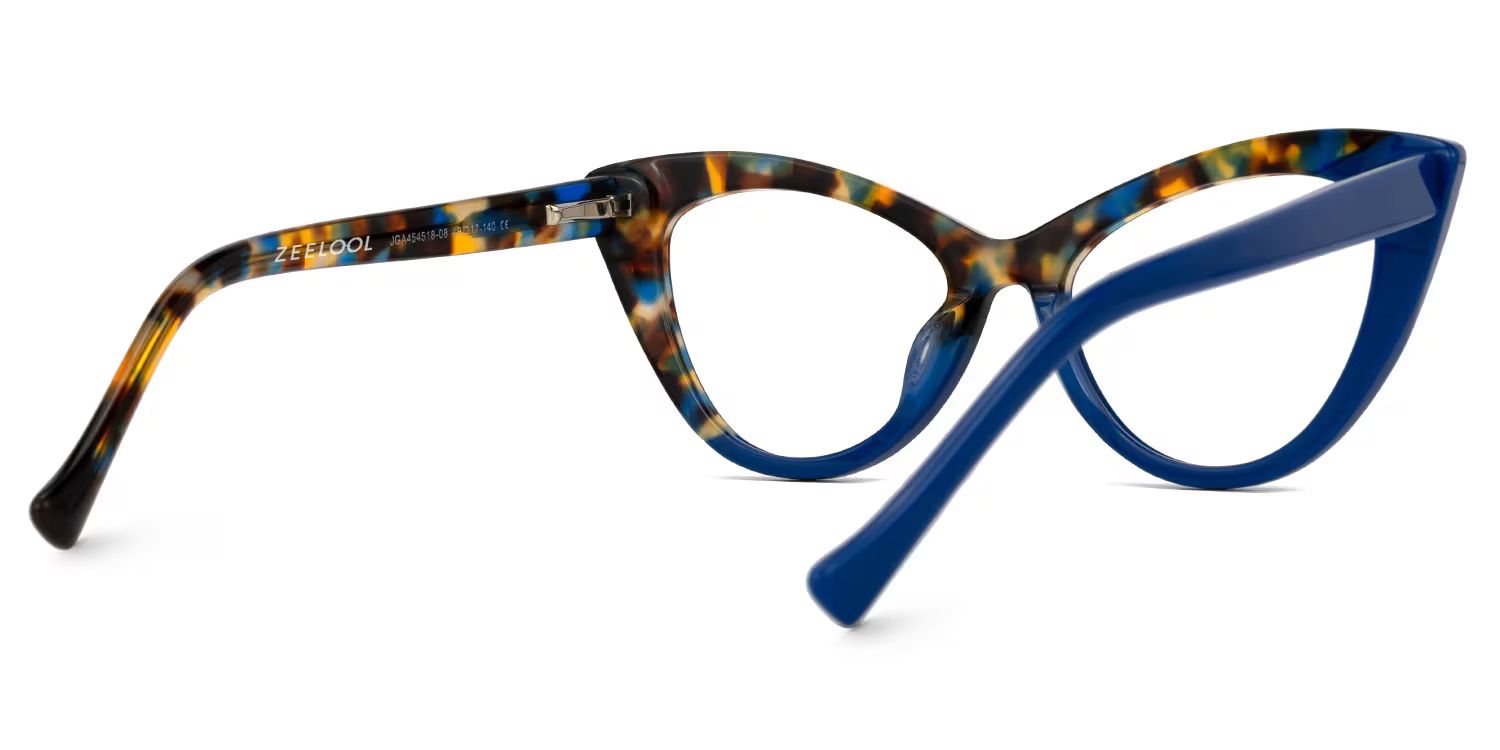 Maxine Cateye Eyeglasses with Blue-Tortoise Frames3