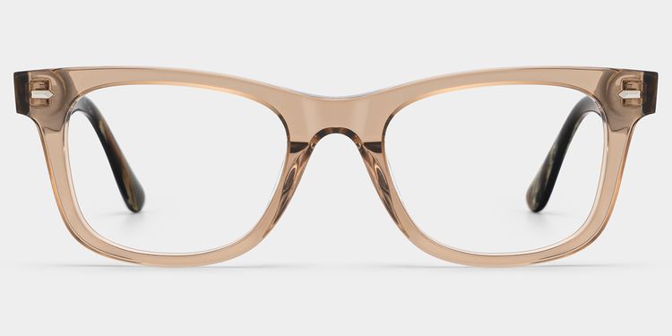 Robert Rectangle Brown Glasses