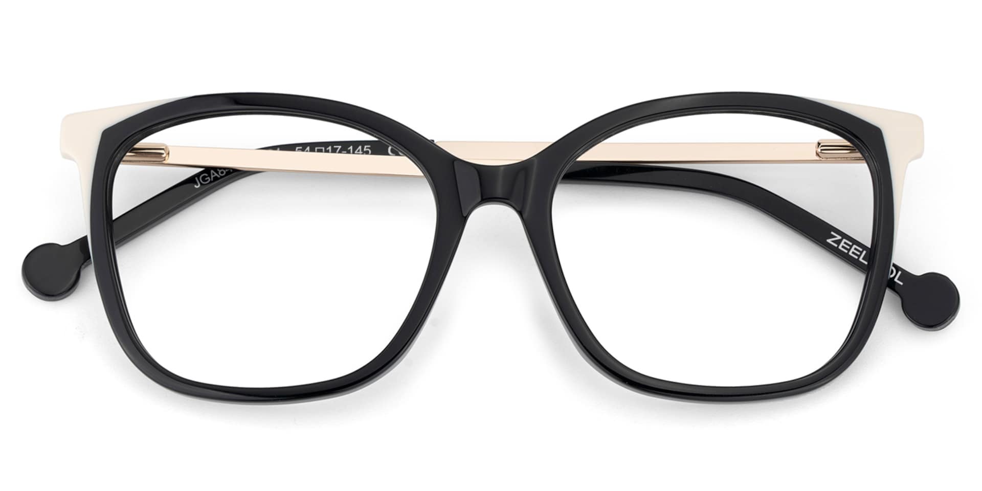 Nico Eyeglasses in Square Black White Frame | Zeelool2