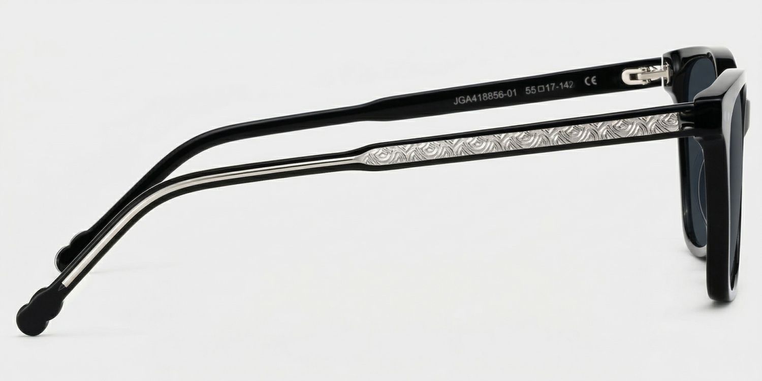 Marigold retro black frame glasses with Rectangle Frame Online | ZEELOOL3