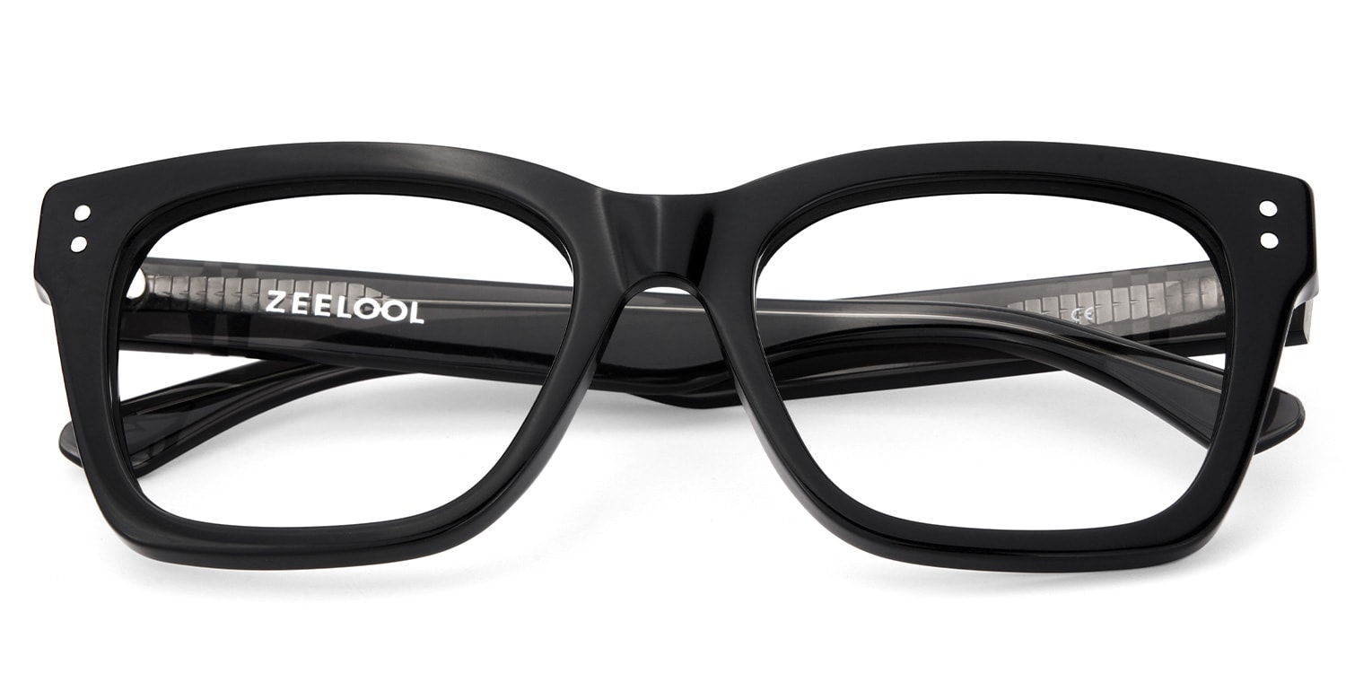 Gaydeh Rectangle Black Glasses2
