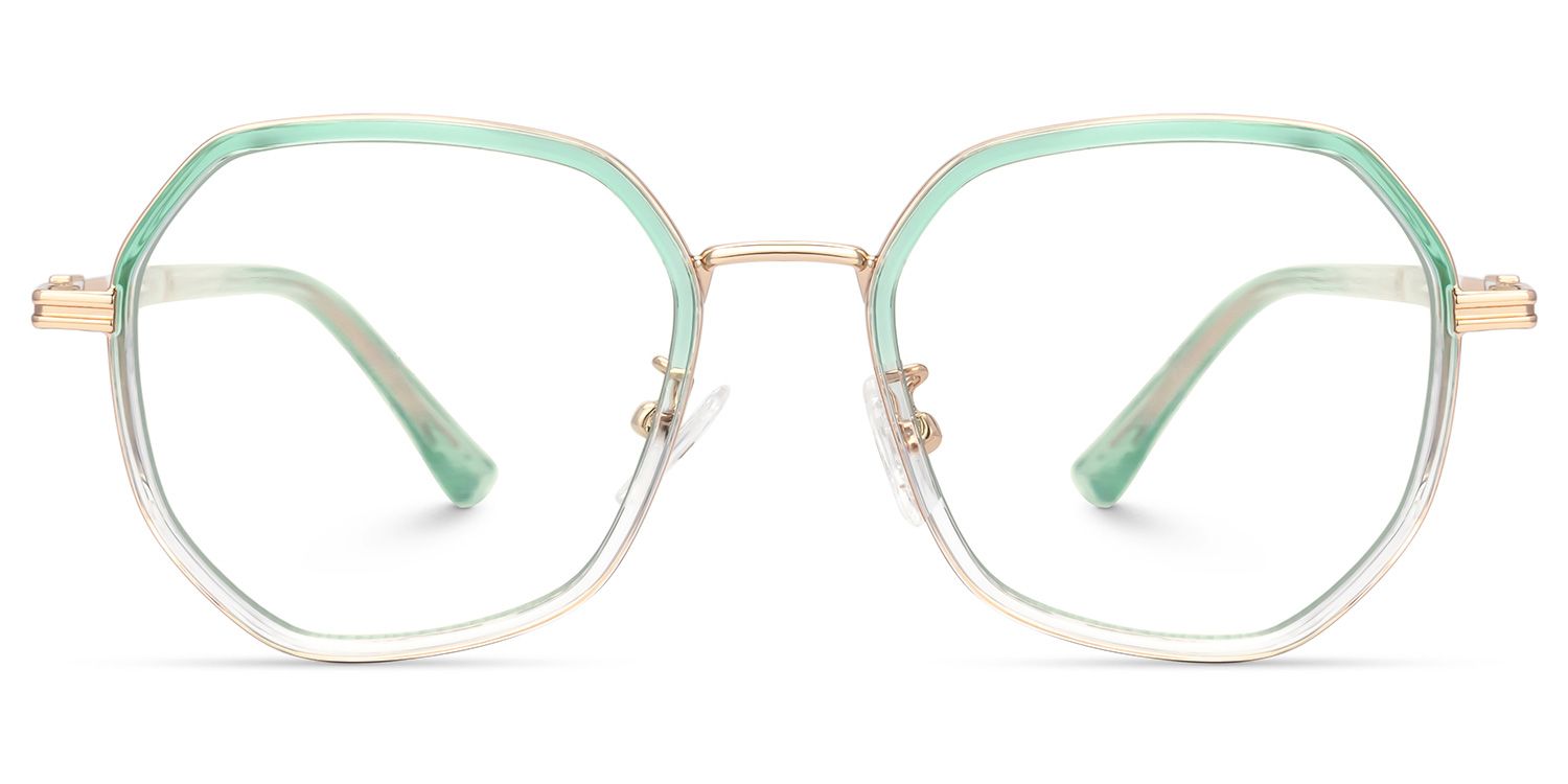Frazier Green Geometric Glasses | Zeelool0
