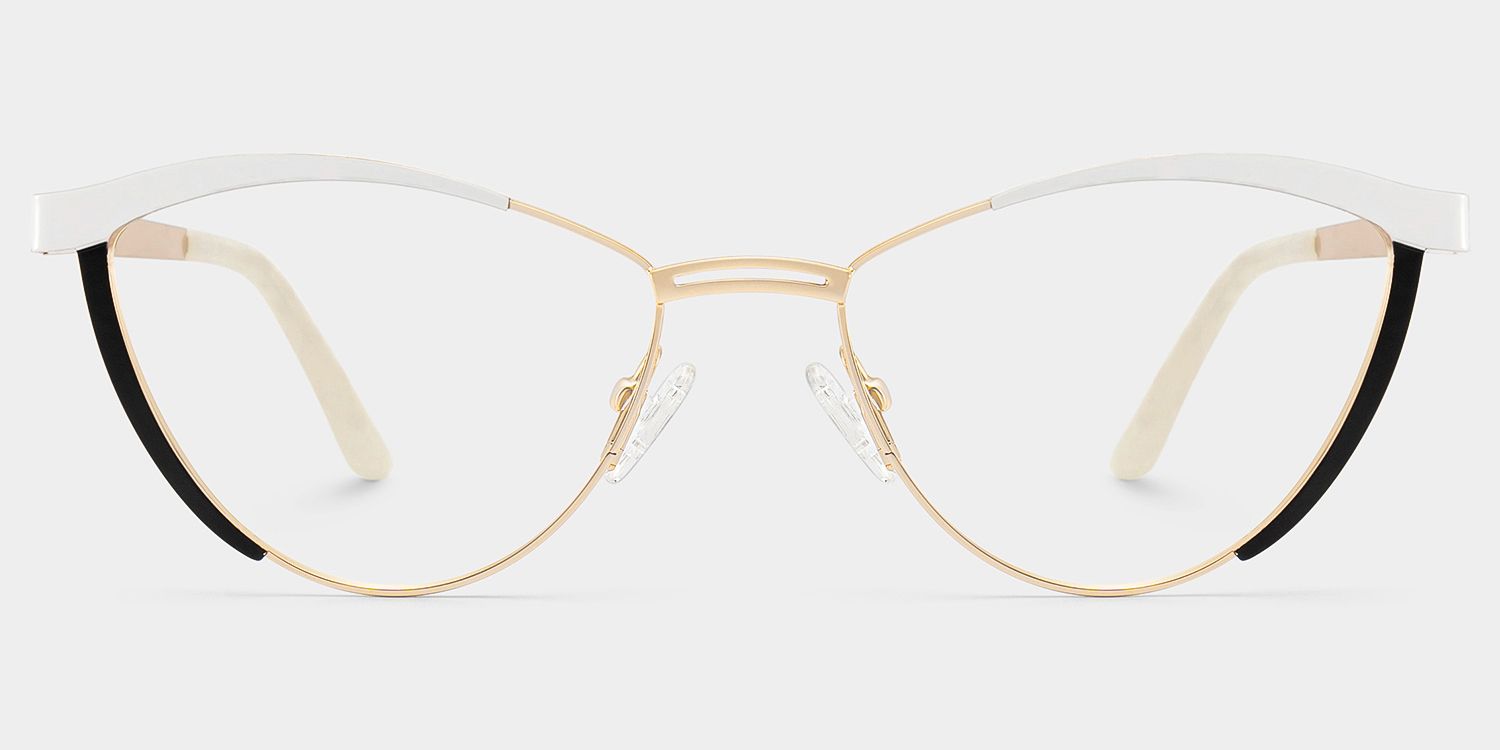 Sydney Cat Eye White Frame Glasses | Zeelool Optical0