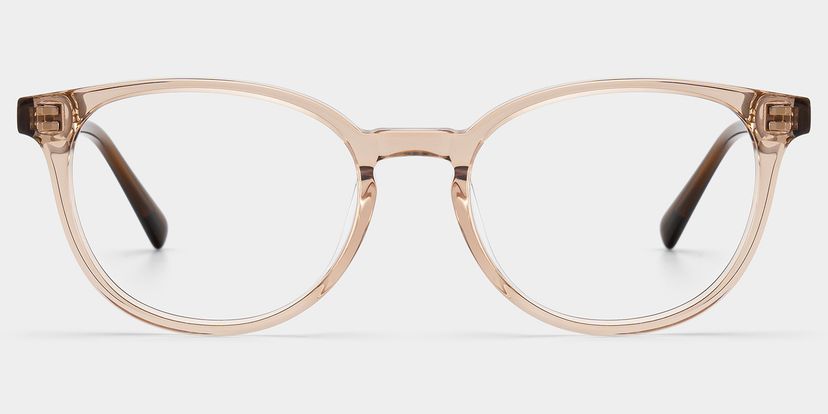 Allison Clear Brown Round Glasses