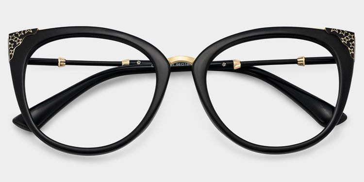 Dalton Cat Eye Black Glasses