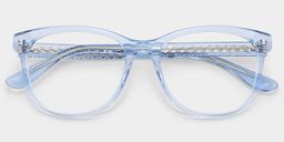 Julia Clear Blue Rectangle Glasses1