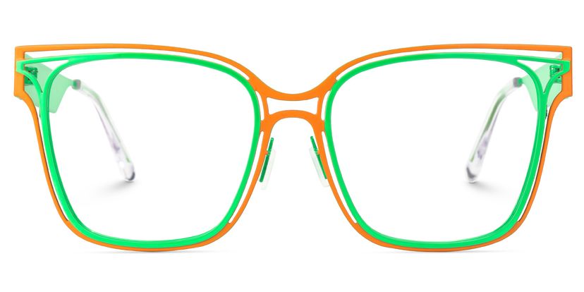 Dacarine Square Green Glasses
