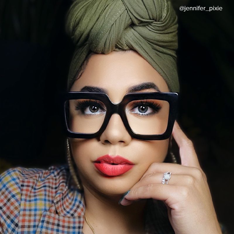 Brandon Square Black Frames and Prescription Glasses1