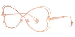 Aretha Geometric Rose-Gold Glasses1