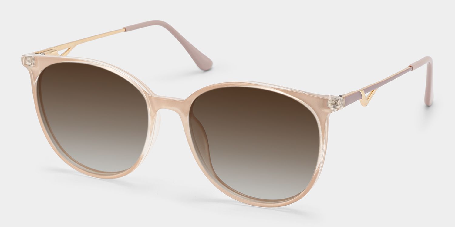 Chanty Mixed Pink Round Frame Sunglasses | ZEELOOL2