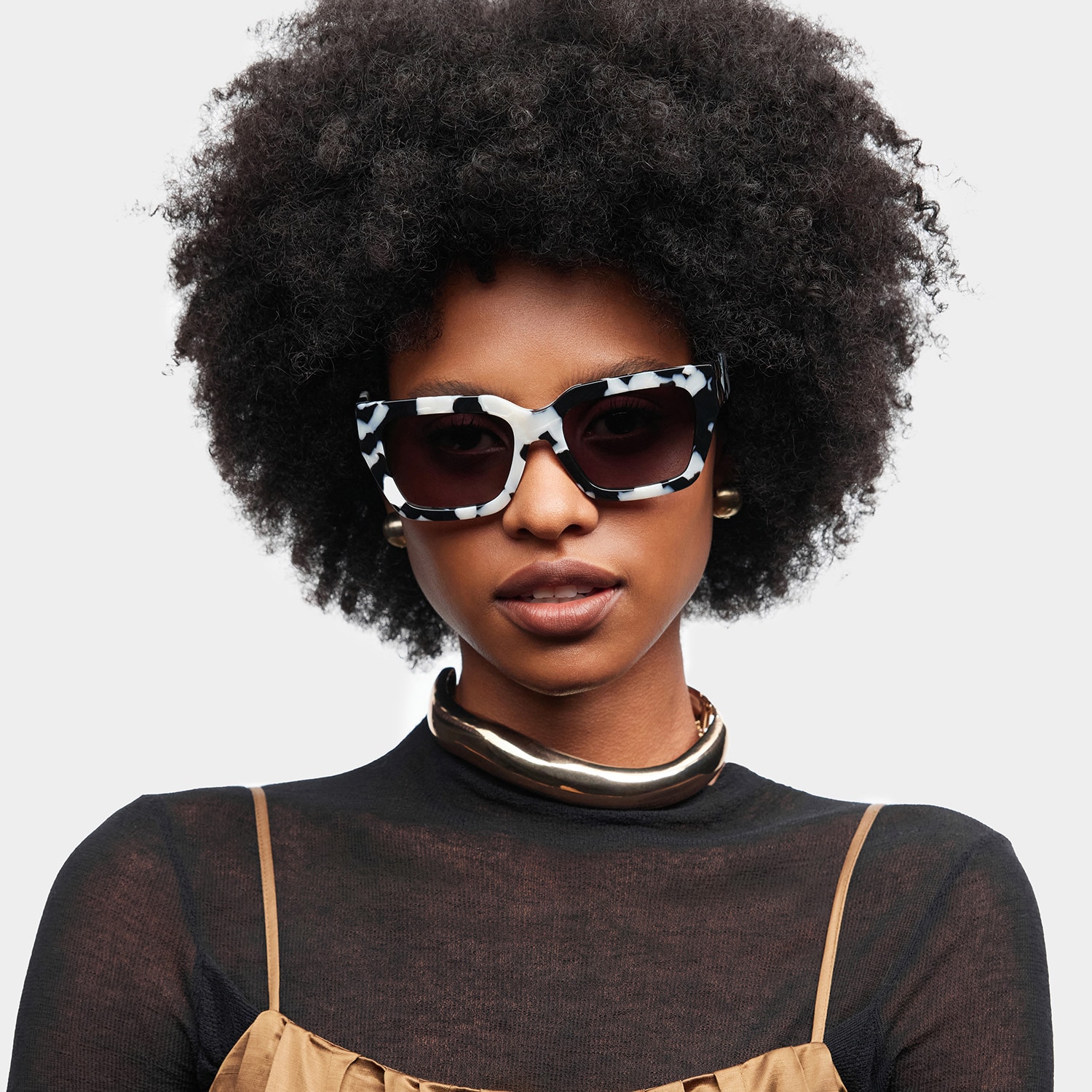 Maddox Square Pattern Polarized Sunglasses