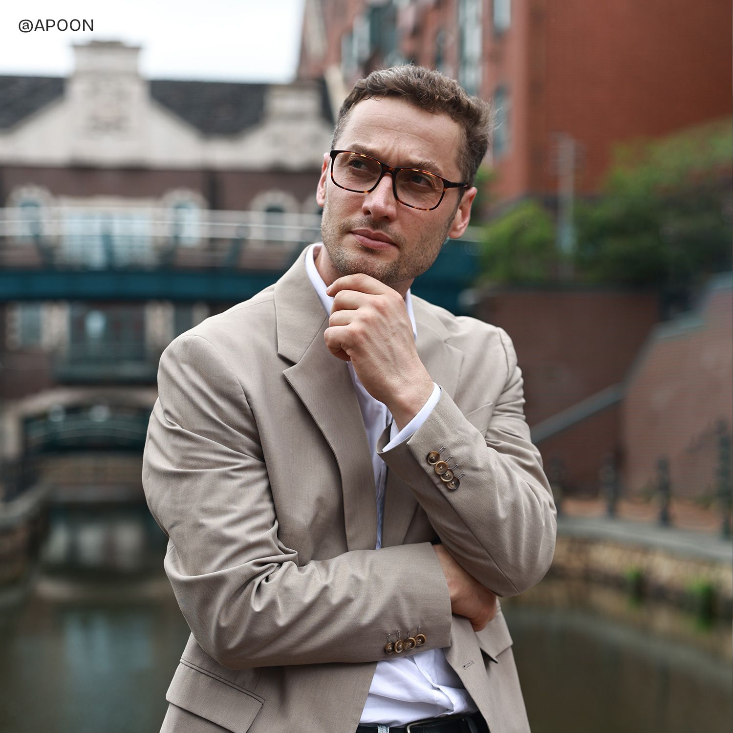 Connie Brown Rectangle Acetate Frame Glasses for Men | ZEELOOL7