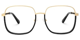 Perfecta Square Black Glasses0