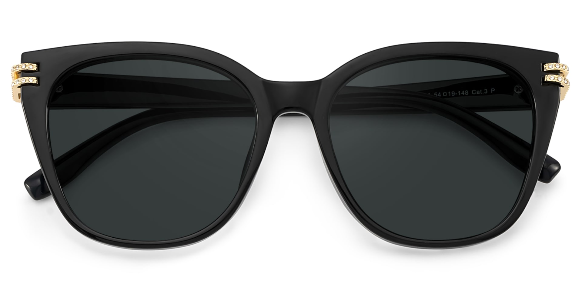 Catalina Black Square Polarized Sunglasses Online | Zeelool1