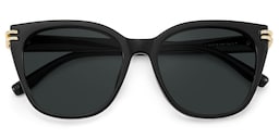 Catalina Square Black Polarized Sunglasses1