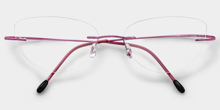 Evelyn Cat Eye Pink Glasses