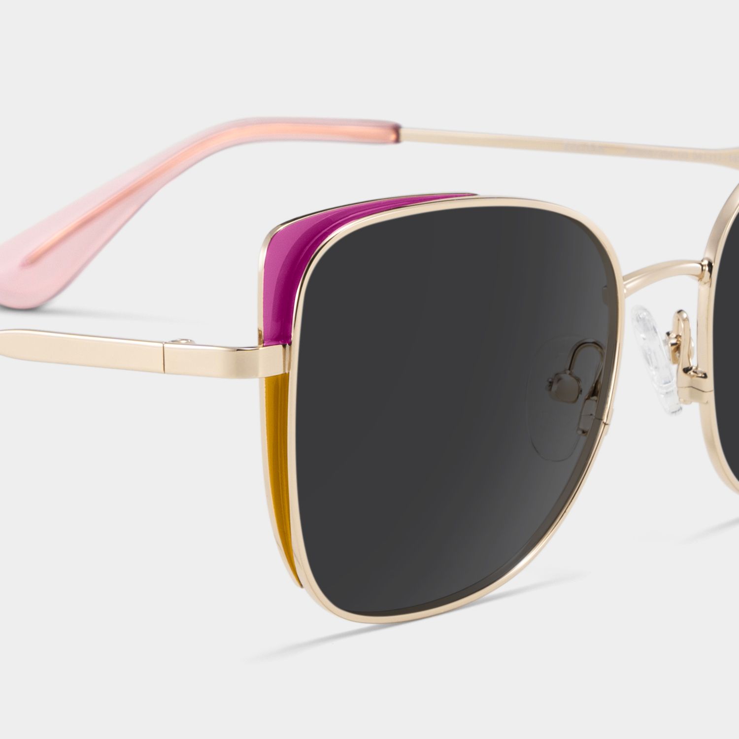 Tessa Pink Gold Frame Glasses with Cat eye Frame Online | ZEELOOL4