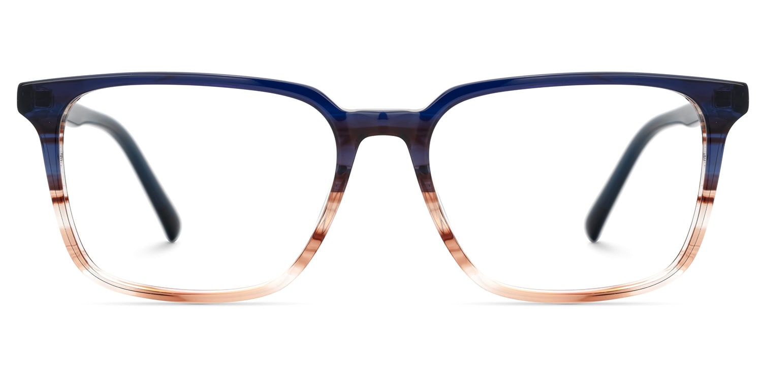 Barnhill Square Blue-Brown Glasses0