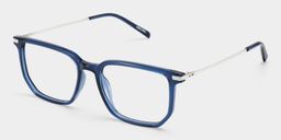 Michelle Rectangle Blue Glasses2