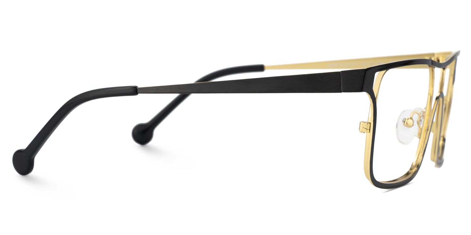 Nova Wide Women's Black and Gold Glasses | ZEELOOL Canada2