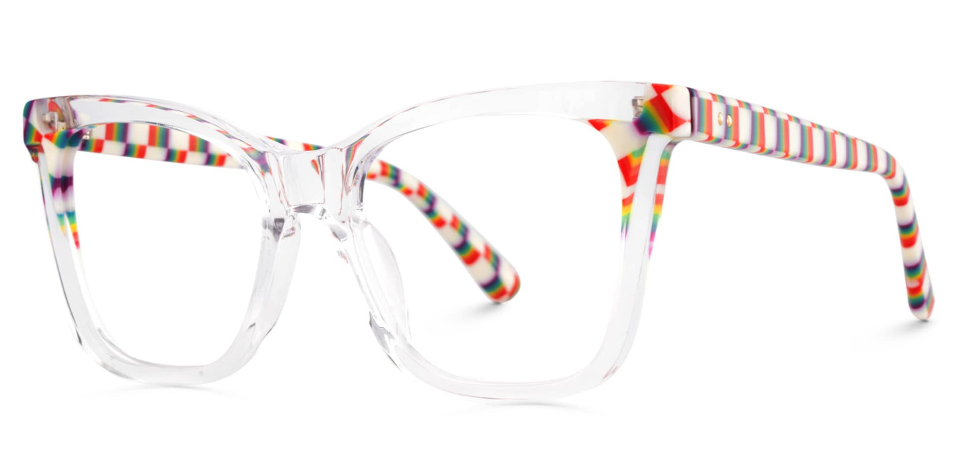 Square Clear Acetate Frame Eyeglasses | Zeelool3