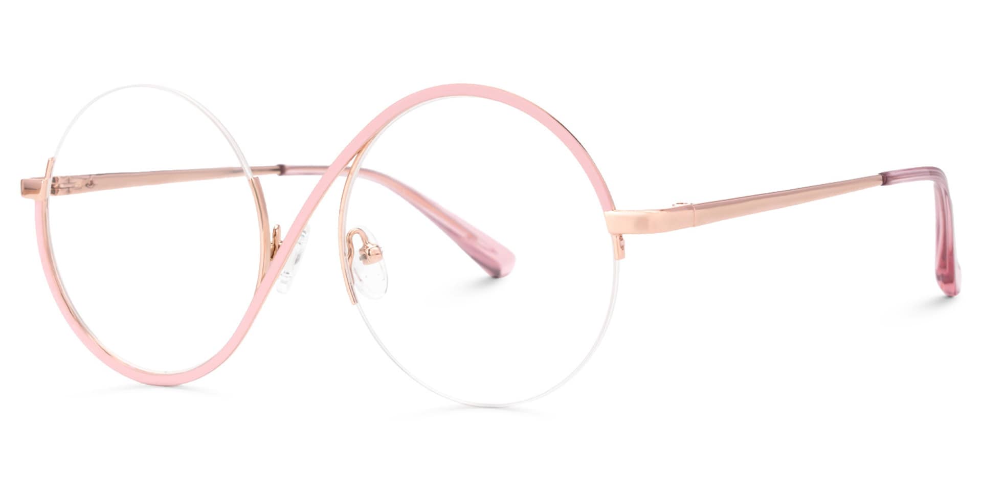 Flozif Round Pink Glasses deals -Zeelool Glasses1