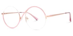 Flozif Round Pink Glasses1