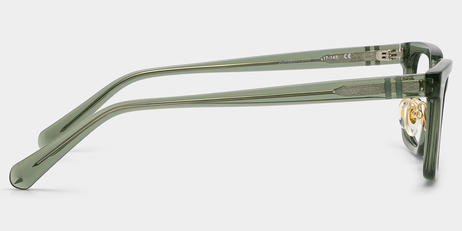 Remy Green Rectangle Glasses | Nostalgic Varsity Athleisure4