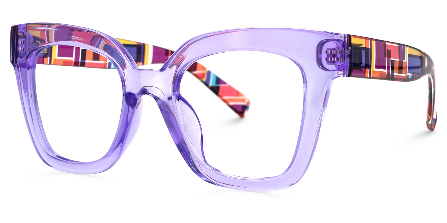 Malcolm Square Purple Glasses