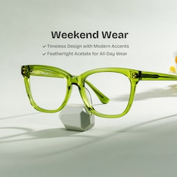 Vivienne Rectangle Green Glasses0