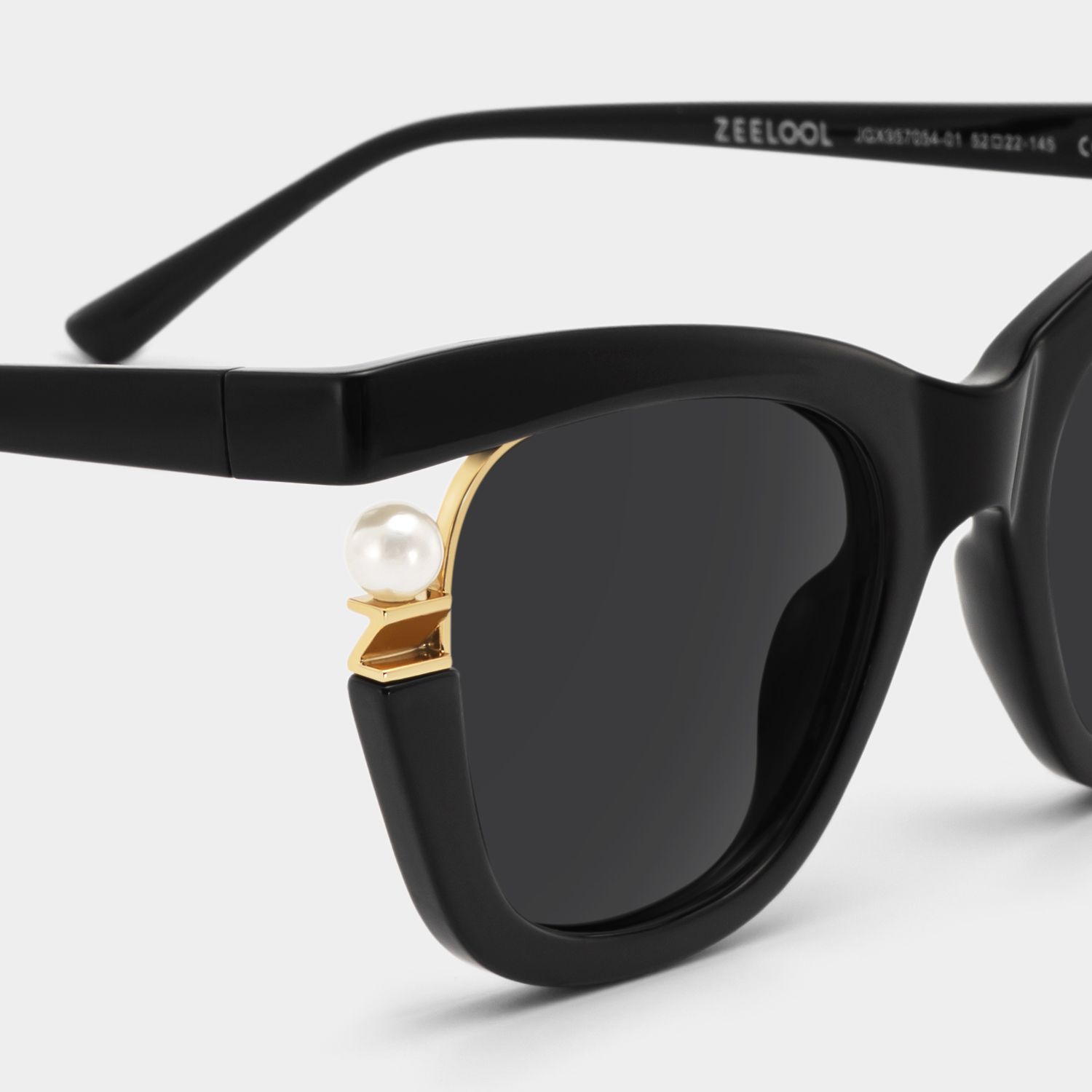 Pearl Black Cat Eye Polarized Sunglasses for Driving | ZEELOOL4