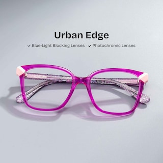 Nolan Square Neon Pink Glasses0