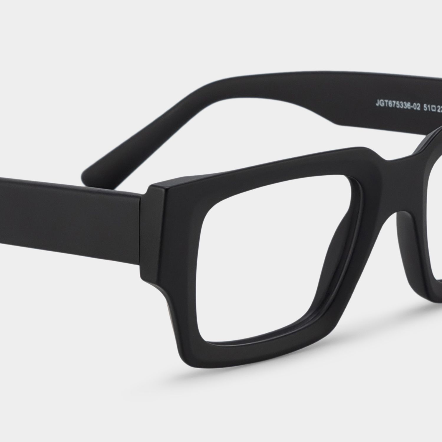 Black TR90 Rectangle Eyeglasses- Garza