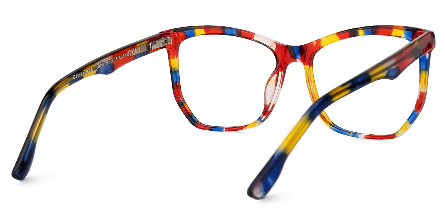 Geometric Libby Multicolor Glasses deals -Zeelool Glasses3