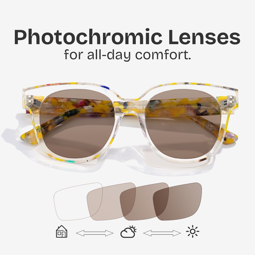 Jett Acetate Yellow Frame Glasses with Square Shape | Zeelool6