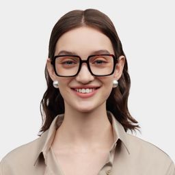 Beatrice Rectangle Two tone Glasses0