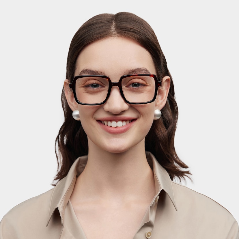 Beatrice Rectangle Two tone Glasses