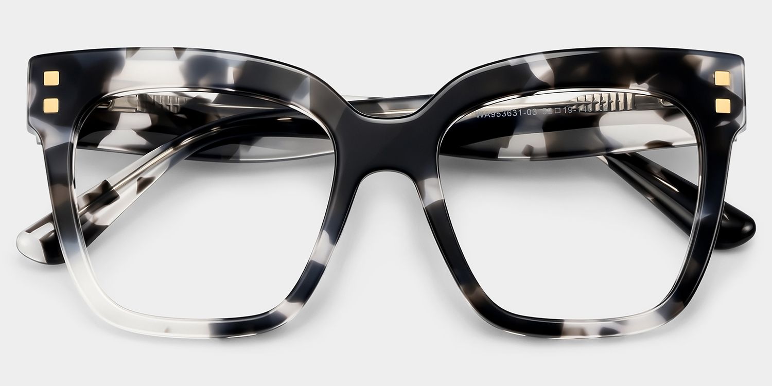 Minguela Square Gray-Tortoise Acetate Eyeglass Frames | ZEELOOL1