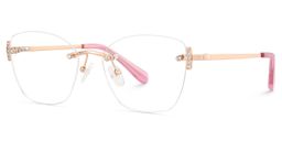 Jaxon Rectangle Rose Gold Glasses3